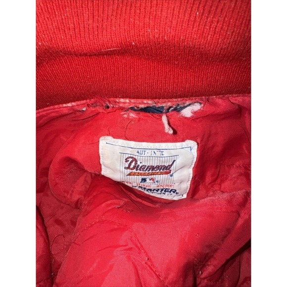 Vintage 80s Boston Red Sox MLB Diamond Collection Starter Satin Bomber Jacket XL - Picture 10 of 14